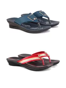 PENNEN Women Multicoloured Thong Flip-Flops