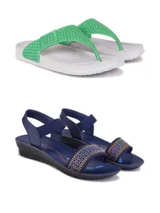 PENNEN Women Multicoloured Thong Flip-Flops