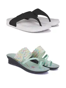 PENNEN Women Multicoloured Thong Flip-Flops