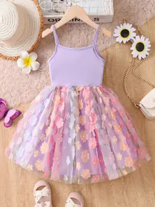 INCLUD Girls Embellished Embroidered Fit & Flare Dress