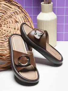 CORSICA Women Solid One Toe Flats with Buckles