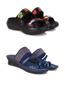 PENNEN Women Multicoloured Thong Flip-Flops