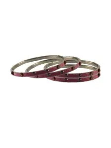 Vidhya Kangan Pink Stone Stud Brass Bangle
