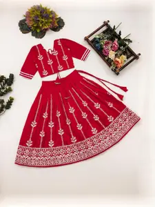 Shoryam Fashion Girls Art Silk Ready to Wear Lehenga Choli