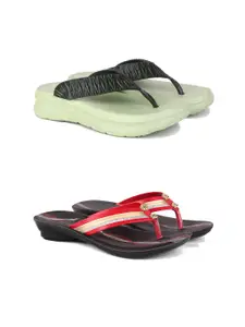 PENNEN Women Multicoloured Thong Flip-Flops