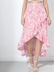 The Roadster Lifestyle Co. Floral Printed Wrap Maxi Skirt