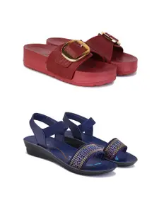 PENNEN Women Multicoloured Thong Flip-Flops