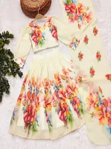 Shoryam Fashion Girls Silk Georgette Ready to Wear Lehenga Choli