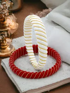 JILL FASHION Set Of 2 Gold-Plated Shakha PolaBangles