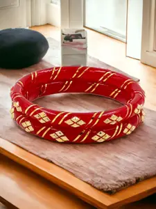 JILL FASHION Set Of 2 Gold-Plated Shakha PolaBangles