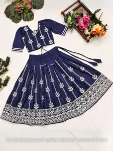 Shoryam Fashion Girls Art Silk Ready to Wear Lehenga Choli