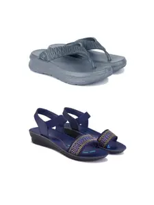 PENNEN Women Multicoloured Thong Flip-Flops