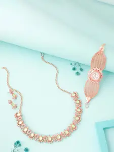 Anouk Gold-Plated Bracelet & Necklace Set