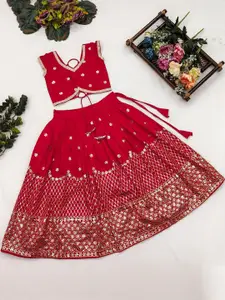 Shoryam Fashion Girls Art Silk Ready to Wear Lehenga Choli