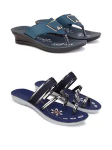 PENNEN Women Multicoloured Thong Flip-Flops