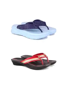 PENNEN Women Multicoloured Thong Flip-Flops