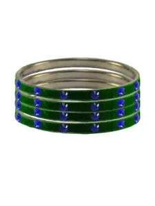 Vidhya Kangan Parrot Stone Stud Brass Bangle