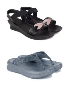 PENNEN Women Multicoloured Thong Flip-Flops