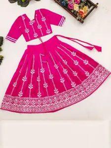 Shoryam Fashion Girls Art Silk Ready to Wear Lehenga Choli