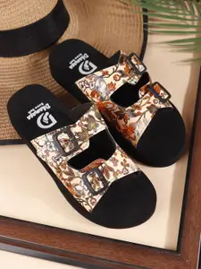 DHAMASA Women Floral Printed Sliders
