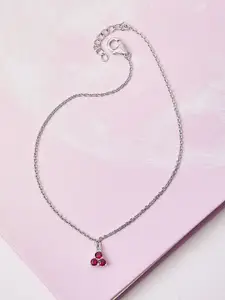 Mia by Tanishq 925 Sterling Silver Zircon Studded Anklet