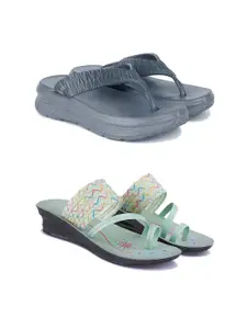 PENNEN Women Multicoloured Thong Flip-Flops