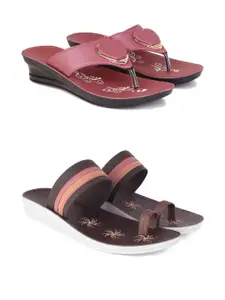 PENNEN Women Multicoloured Thong Flip-Flops