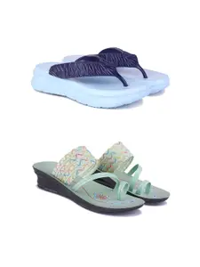 PENNEN Women Multicoloured Thong Flip-Flops