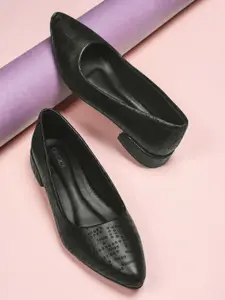 CORSICA Textured Block Heel Pumps