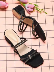 DressBerry Women Block Heel Open Toe Strappy Sandals