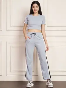 DTR FASHION Striped Top With Trousers Co-Ords