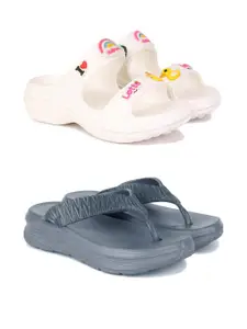 PENNEN Women Multicoloured Thong Flip-Flops