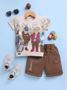 Toonyport Boys Printed T-shirt with Shorts