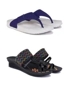 PENNEN Women Multicoloured Thong Flip-Flops