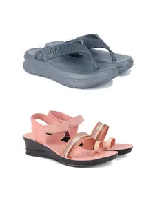 PENNEN Women Multicoloured Thong Flip-Flops