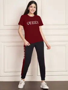 DTR FASHION Printed T-Shirt With Joggers Co-Ords