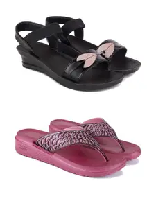 PENNEN Women Multicoloured Thong Flip-Flops