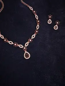 Anouk Gold-Plated Earring & Necklace Set