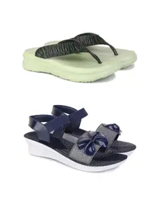 PENNEN Women Multicoloured Thong Flip-Flops