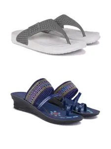 PENNEN Women Multicoloured Thong Flip-Flops