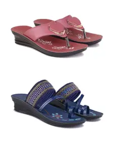 PENNEN Women Multicoloured Thong Flip-Flops