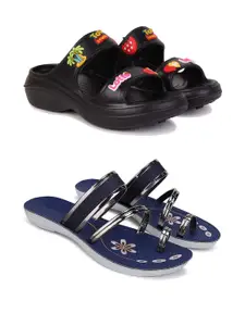 PENNEN Women Multicoloured Thong Flip-Flops