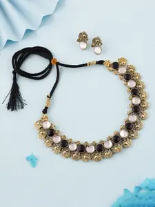 Anouk Silver-Plated Earring & Necklace Set