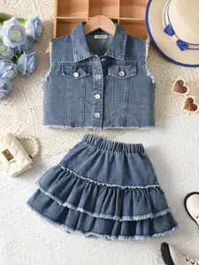 INCLUD Girls Top with Skirt