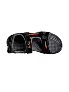 Lee Cooper Men Black Leather Sandals