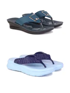 PENNEN Women Multicoloured Thong Flip-Flops