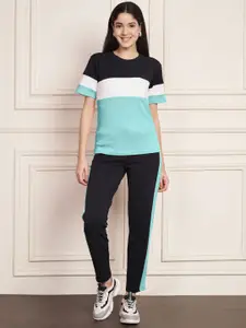 DTR FASHION Striped T-Shirt With Trousers Co-Ords