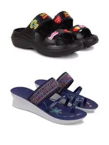 PENNEN Women Multicoloured Thong Flip-Flops