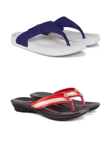 PENNEN Women Multicoloured Thong Flip-Flops