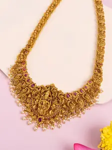Kushal's Fashion Jewellery Women Copper Gold-Plated Antique Necklace